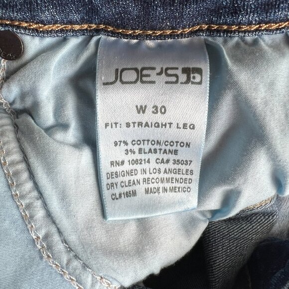 Joe's Jeans Adrian Straight Leg Low Rise Jeans Sz W30 - Picture 4 of 4